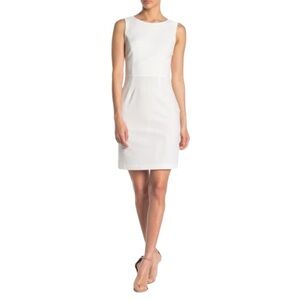 Betsey Johnson Ivory Cutout Back Scuba Crepe Dress
